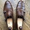 Price Drop: Vass Walnut Museum Calf Double Monks on the F last size 43.5 (US 10.5)