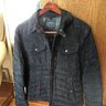 SOLD RL Polo Suede/down jacket, Navy medium