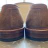 (Sold) Alden Men's Snuff Suede Plain Toe Blucher - Size 11 D