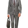 Suitsupply Sienna Grey Plain Wool Suit: 36R