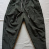 Devoa Cropped Pants Cotton Glen Check - Moss Green