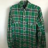 Drake's / Green and Blue Check Japanese Slub Flannel / NWT / FW19