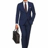 Suitsupply Sienna Blue Check Wool Suit: 44R