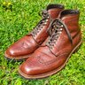 Alden x Leffot Greenwich Brown Alpine Grain Wingtip Boots, 10.5 A/C, Barrie Last