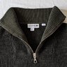 Price Drop: Lacoste Fine Merino Wool Half Zip Sweater, Dark Olive (S)
