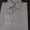 SOLD! NWT Eton Contemporary Fit Pink/White Bengal Stripe Shirts 15.5, 16.5, 17