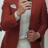 SuitSupply Red Linen Havana Jacket Size 38