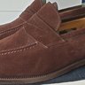DAWJNSON LOAFERS 45-44.5 Hand Made by Sutor Italy original in brown suede