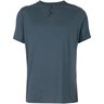 SOLD❗️TRANSIT UOMO Blue Cotton Henley T-Shirt Scar-Stitch Contrast Panel M