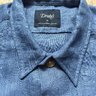 Drake's linen-chambray overshirt blue new with tags size. m