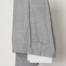 Berg & Berg Light Grey Slim Fit Flat Front Wool Trousers EU50