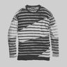 SOLD❗️MISSONI Oversized Intarsia Striped Sweater Blue/White Cotton Linen IT46
