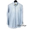 G. Inglese Faded Wash Denim Blue Chambray Shirt 15.75