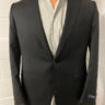 $349 NWT Pal Zileri Black suit 56/6R US 46R