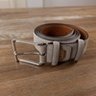 SANTONI beige suede belt - Size 110 (can be shortened) - NWOT