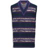 SOLD❗️MISSONI V-Neck Sweater Vest Space-Dye Striped Hemp IT48/M