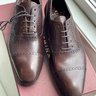 ***SOLD*** Carmina Brown Museum Calf Captoe Oxfords UK 9 Simpson Last