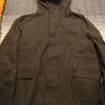 SOLD - S.E.H Kelly parka minor in brown/tan canopy cotton size M