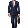 Suitsupply Sienna Blue Bird's Eye Super 130s Wool Suit: 44R