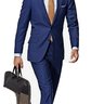 Suitsupply Sienna Blue Plain Suit: 42S