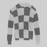 SOLD❗️Jil Sander Oversized Check Mesh-Knit Sweater fits S-L Chunky Cotton IT46