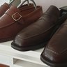 SUTOR MANTELLASSI tg.11+44,5 BROWN MOCCASIN Hand Sewn