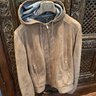 BNWT $5395 Brunello Cucinelli Suede Hooded Bomber Jacket size EU46