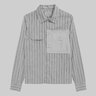 SOLD❗️Maison Margiela Patch Striped Overshirt Beige Mens 41/M-L