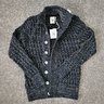 S.N.S HERNING Thick Cardigan Navy Blue/White NWT