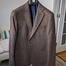 eHaberdasher 40R Benjamin Brown Check With Navy Sport Coat