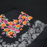 Floral and Paisley Black Pocket Square