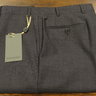 SOLD NWT Canali Dark Grey Flat Front Wool Trousers 50 EU Retail $375