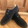 Berluti Dark Blue Suede Derby Shoes 8 EU