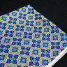 Yellow and Blue Medallion Pocket Square