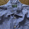 Gitman Bros Made to Order Tailored Fit Navy Gingham Weekend Shirt