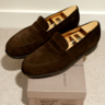 J.M. Weston 180 Moccasin Loafer Dark Brown Suede UK 8 E - LIKE NEW!!!!