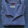 Price Drop: G. Inglese Navy horizontal stripe fine-knit polo shirt