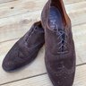 Brooks Brothers (Peal & Co.) suede short wing oxford 9D dark brown