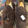 MTO, one of a kind Size 16 US BARBANERA Hemingway brown suede loafer