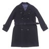 Ring Jacket Navy Double Breasted Trench Coat