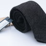 Drake's Dark Grey Cashmere Solid Tie