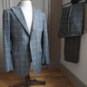 Caruso Grey Windowpane Flannel Suit EU50/52
