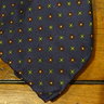 SOLD! NWT Drake's Navy Floral Medallion Untipped Silk Tie