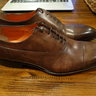 SOLD New Santoni Fatte a Mano Burnished Brown Cap Toe Oxfords 11D US Retail $900