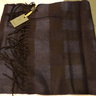 SOLD! NWT Canali Cashmere/Silk Navy Check Scarf Retail $300