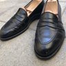 Alden shell black loafers size 9