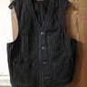 SOLD New Iron Heart Vest Black with stripes, Medium