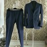 Prada Navy Wool-Mohair Suit EU46R