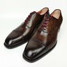 SOLD! NIB SANTONI Dark Brown Hand Patina Calf Cap Toe Oxfords Bontoni US10