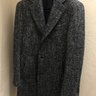 Great Condition Suitsupply Vicenza Overcoat 36R/46R Blue Herringbone Wool Alpaca Mohair Silk Nylon